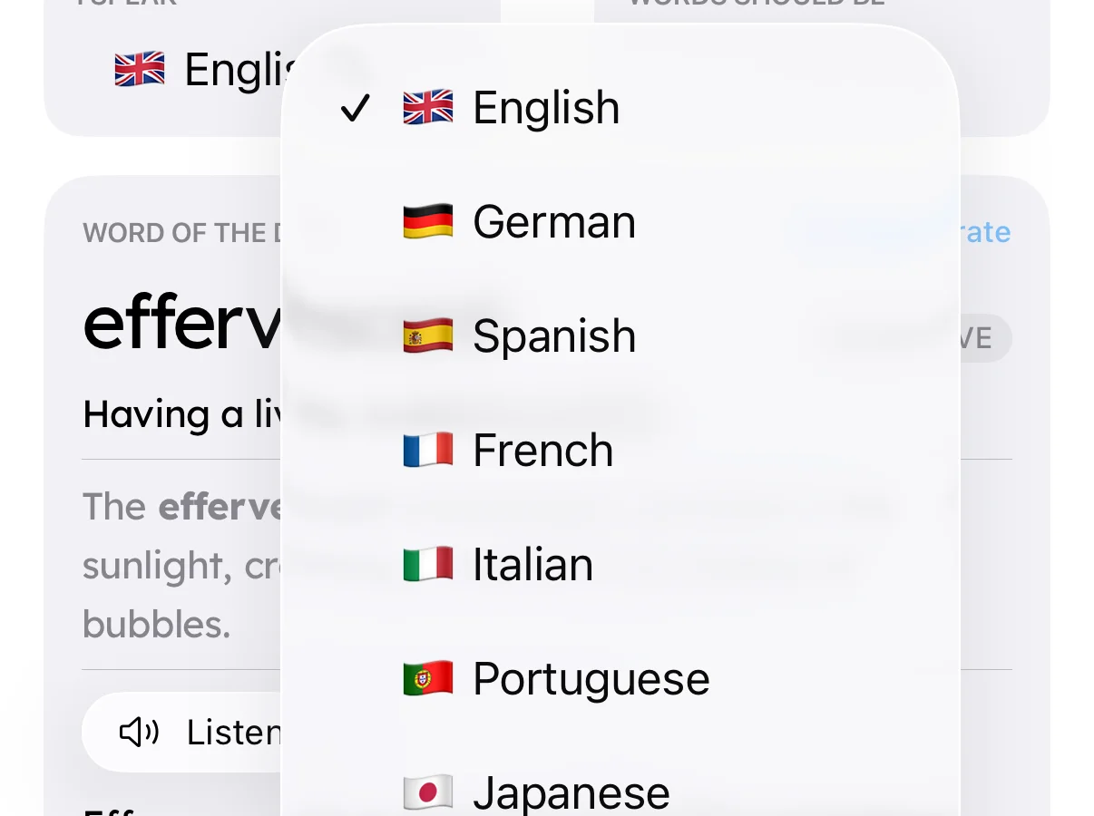 Language pickers